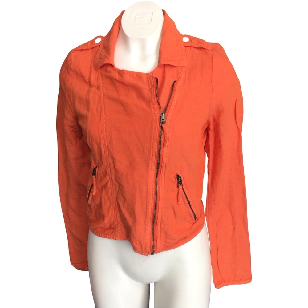 Lucky Brand Women's Bright Orange Utility Jacket size small